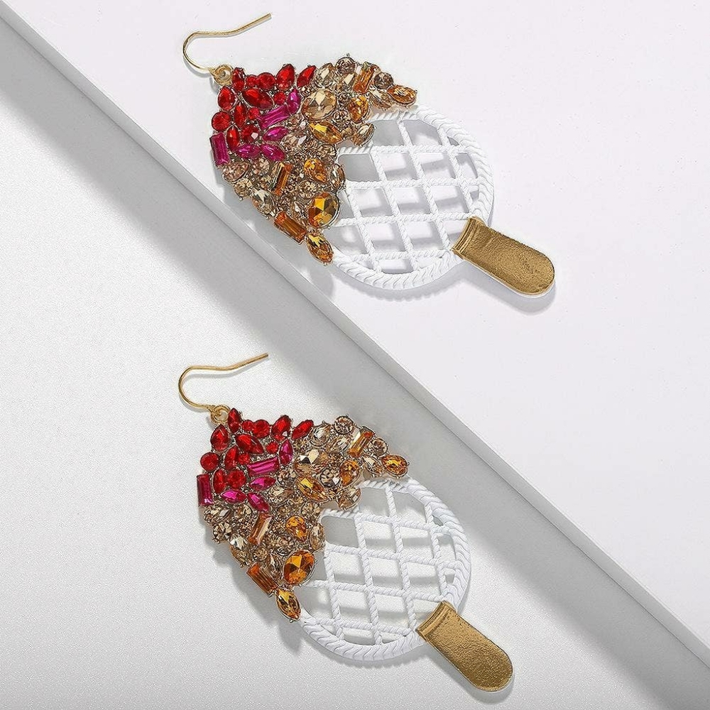 Rhinestone Ice Cream Drop Earrings